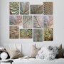 Wallity Set de 12 Cuadros Decorativos Multicolor en MDF